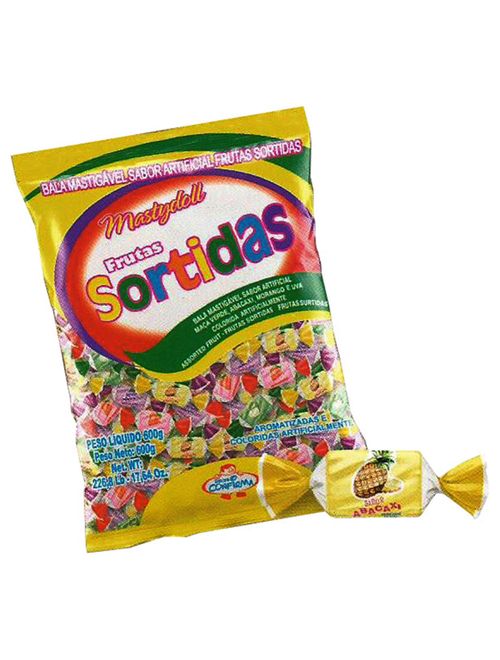 Bala Mastigável Mastydoll Frutas Sortidas 600g - Confirma