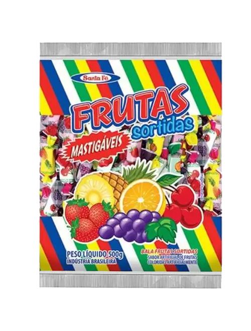 Bala Mastigável Frutas Sortidas 500g - Santa Fé