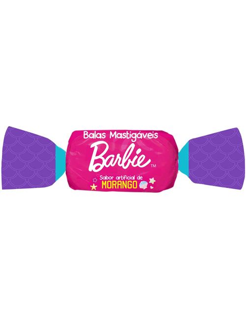 Bala Mastigável Barbie Morango 600g - Riclan