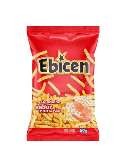Salgadinho Assado Ebicen Camarão 60g - Glico