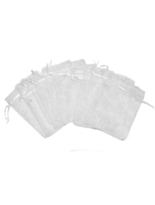 Saco Organza Branco 9x12cm c/10 - Yoss