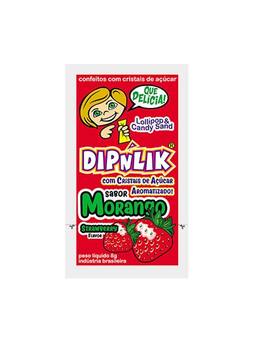 Pirulito com Açúcar Morango c/25 - Dipnlik