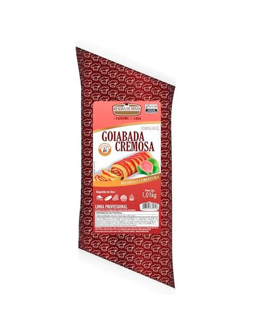 Recheio e Cobertura Forneável Bisnaga Goiabada Cremosa 1,01kg - Reserva de Minas