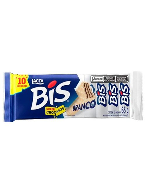 Chocolate Bis Branco Laka c/10 - Lacta