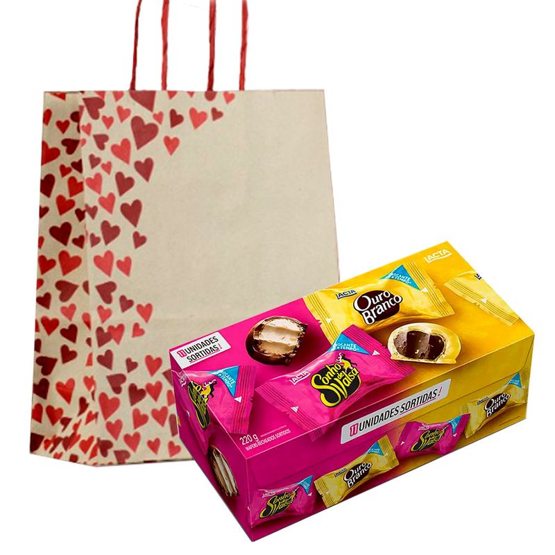 Kit-Presente-Coracoes---Caixa-Sonho-de-Valsa-e-Ouro-Branco---Sacola