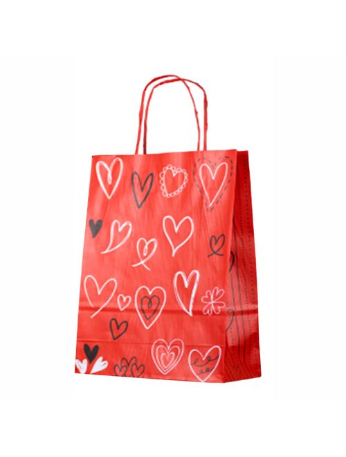 Sacola Kraft Amore M 17,5x8,5x21,5cm - LC Embalagens