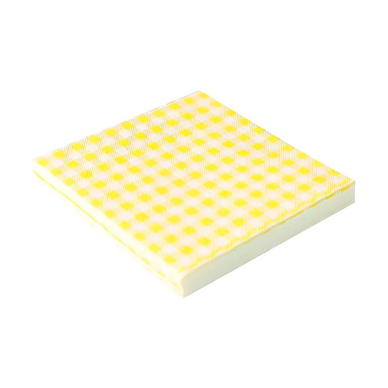 Guardanapo-Xadrez-Amarelo-33x33cm-c-20---Silver-Festas
