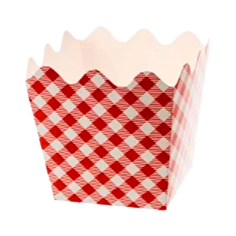 Cachepot-Papel-Xadrez-Vermelho-9x9x7cm-c-8---Silver