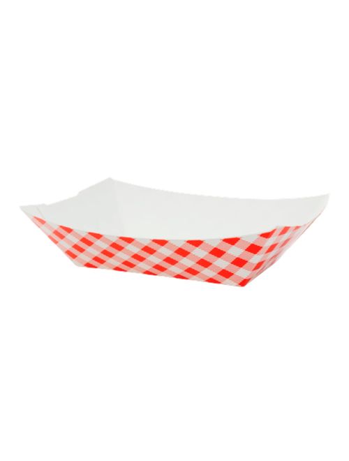 Bandeja Papel Xadrez Vermelha c/10 - Silver