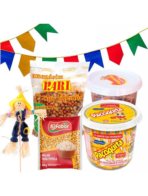 Kit Festa Junina 50 Pessoas - Doces + Decorações