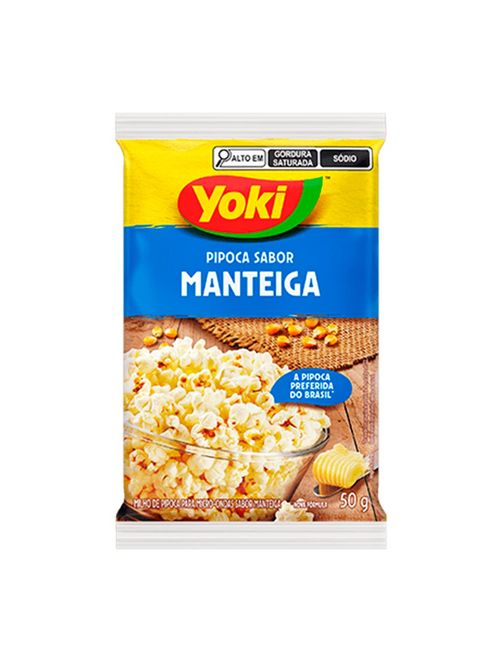 Kit 6 Pipocas para Microondas Pop Corn Manteiga 50g - Yoki