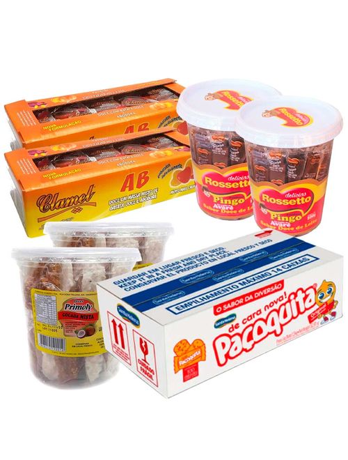 Kit Doces Festa Junina 4 Tipos - 100 unidades