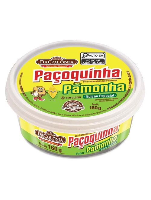 Paçoca Rolha Sabor Pamonha 160g - Dacolônia