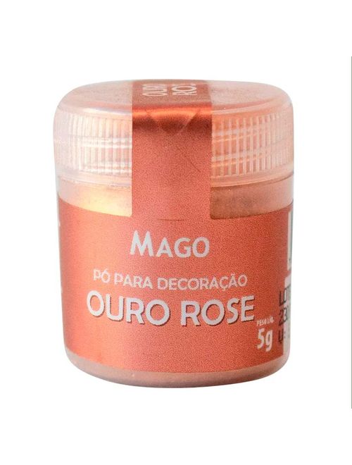 Pó para Decoração Ouro Rosê 5g - Mago
