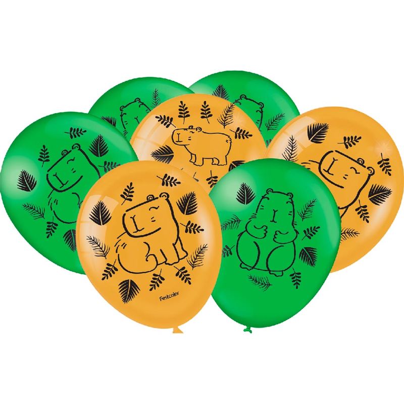 Capivara-Balao-Decorado-Tamanho-9-c-25---Festcolor