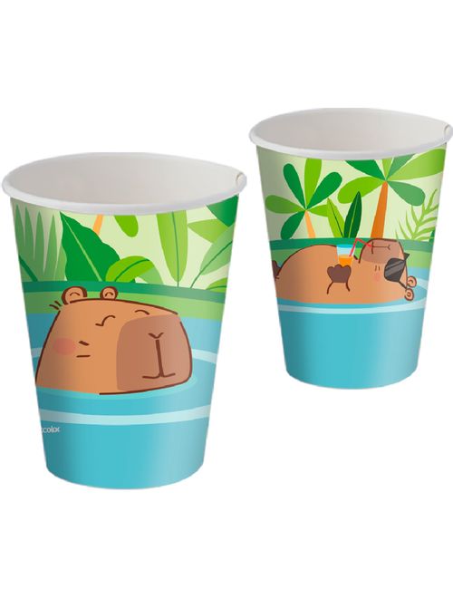 Capivara Copo Papel 200ml c/8 - Festcolor