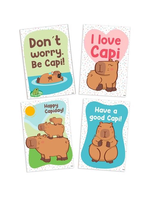 Capivara Quadros Decorativos c/4 - Festcolor