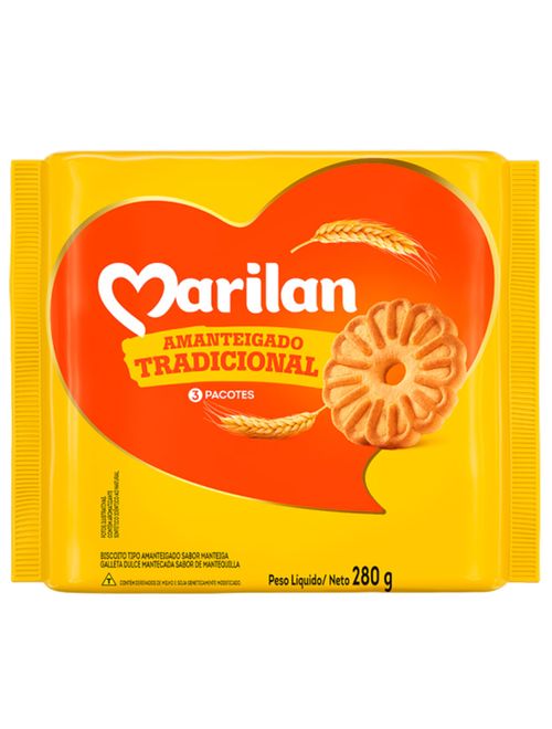 Biscoito Amanteigado Tradicional 280g - Marilan