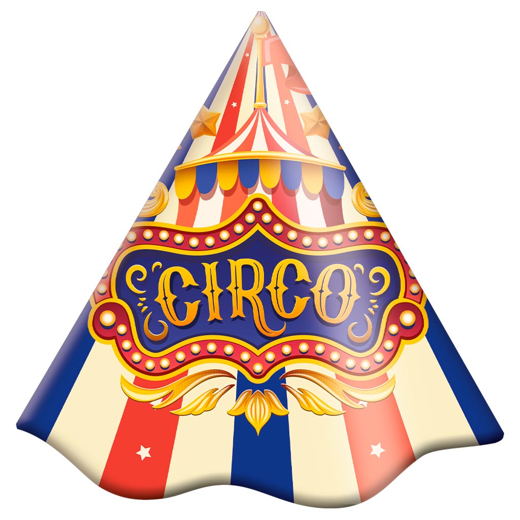 Circo Chapéu Aniversário c/8 - Festcolor