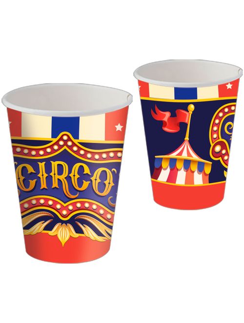 Circo Copo Papel 200ml c/8 - Festcolor
