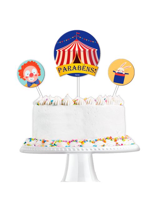 Circo Kit Topo de Bolo c/3 - Festcolor