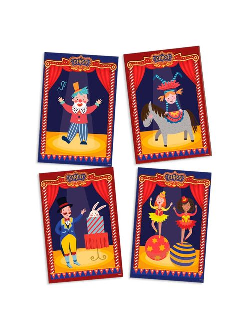 Circo Quadros Decorativos c/4 - Festcolor