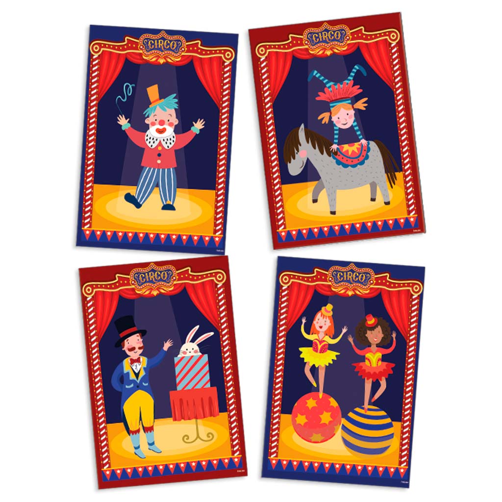 Circo Quadros Decorativos c/4 - Festcolor
