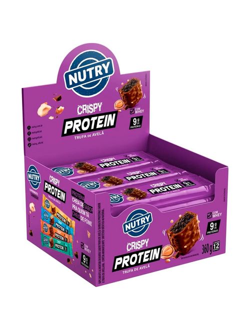 Barra Crispy Protein Nutry Trufa de Avelã c/12 - Nutrimental