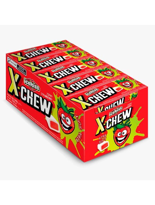 Drops Recheado X-Chew Morango Ice Kiss c/20 - Cory