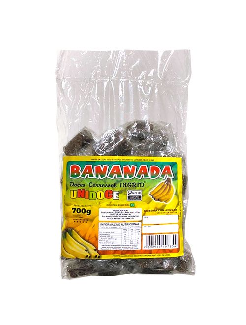 Bananada Cristal 700g - Unidoce