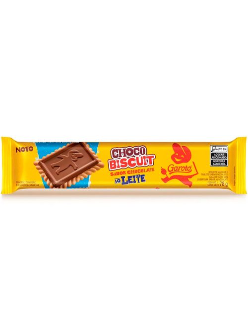 Biscoito Choco Biscuit Ao Leite 78g - Garoto