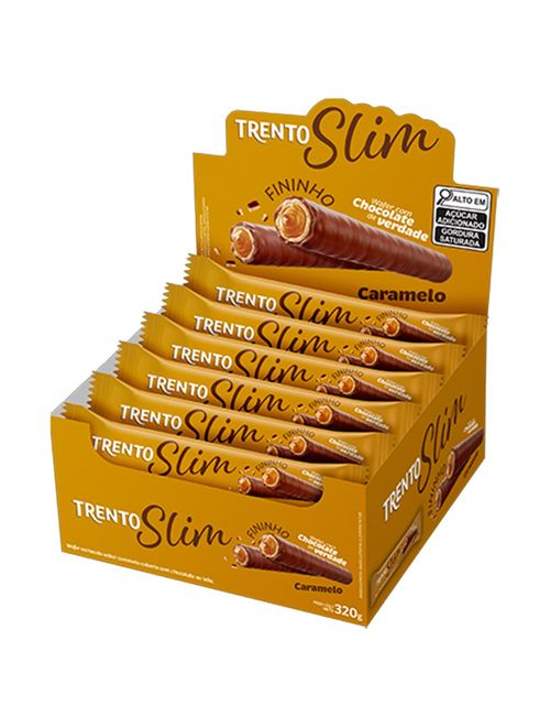 Chocolate Trento Slim Recheio Caramelo c/16 - Peccin