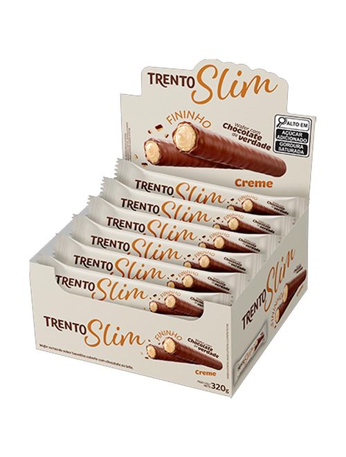 Chocolate Trento Slim Recheio Creme c/16 - Peccin