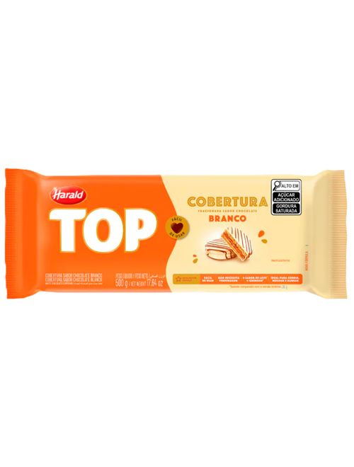 Barra de Chocolate Fracionado Top Branco 500g - Harald