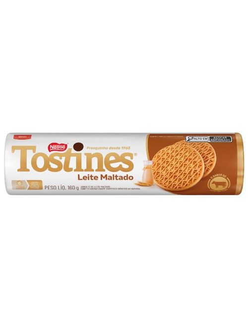Biscoito Leite Maltado Tostines 160g - Nestlé