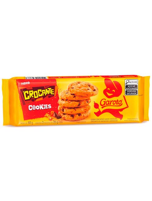 Cookies Crocante Amendoim com Gotas de Chocolate 60g - Garoto