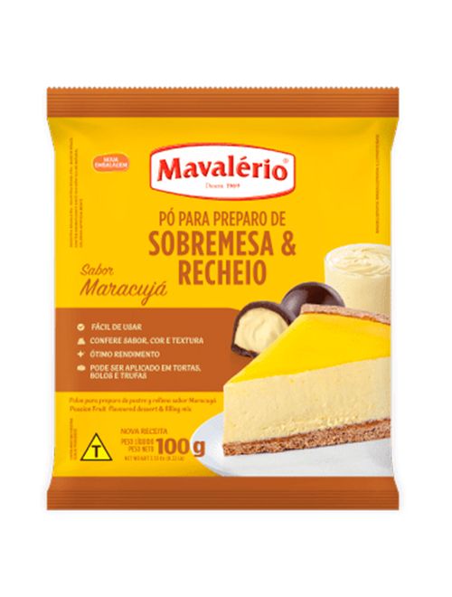 Pó para Sobremesa Maracujá 100g - Mavalério