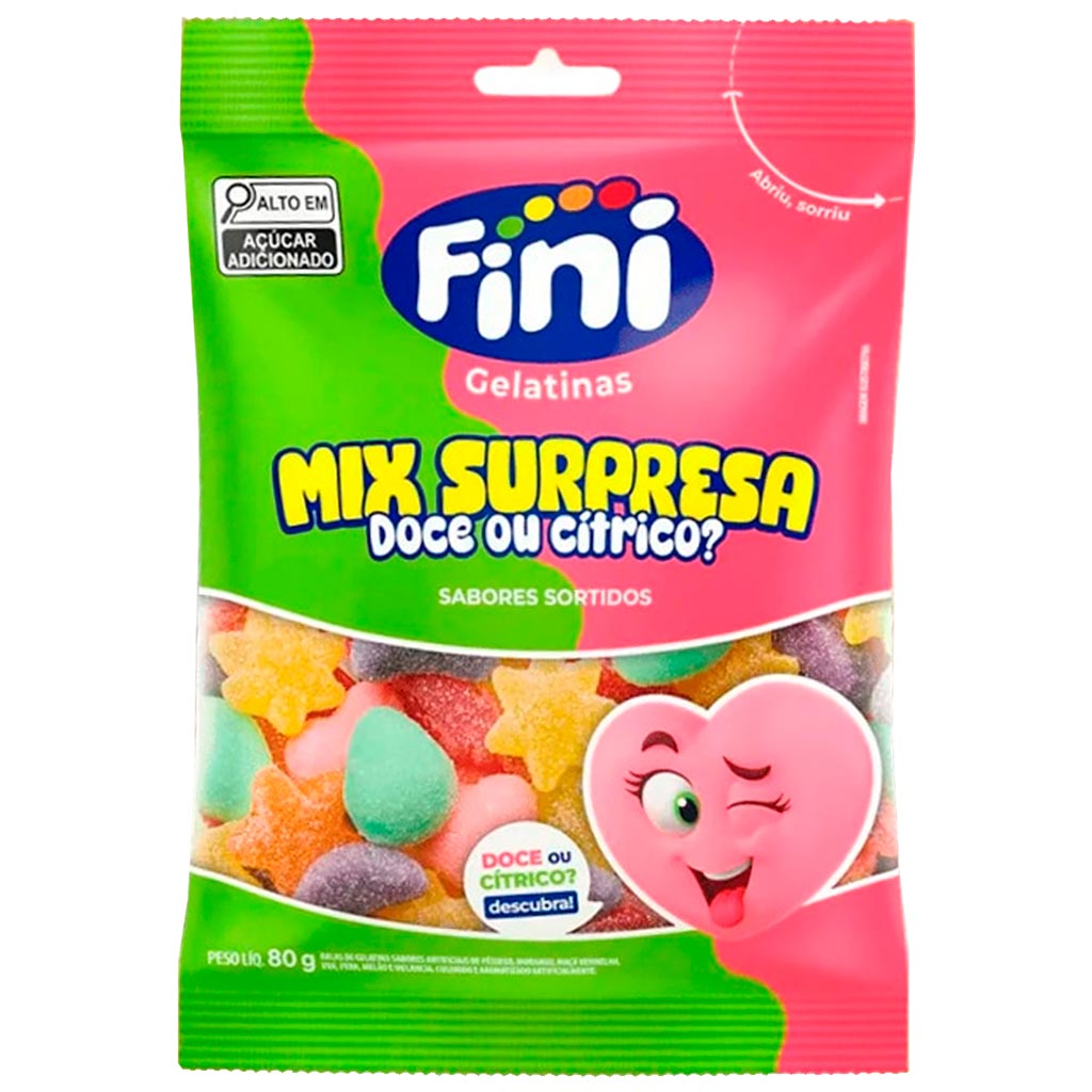 Bala de Gelatina Mix Surpresa 80g - Fini