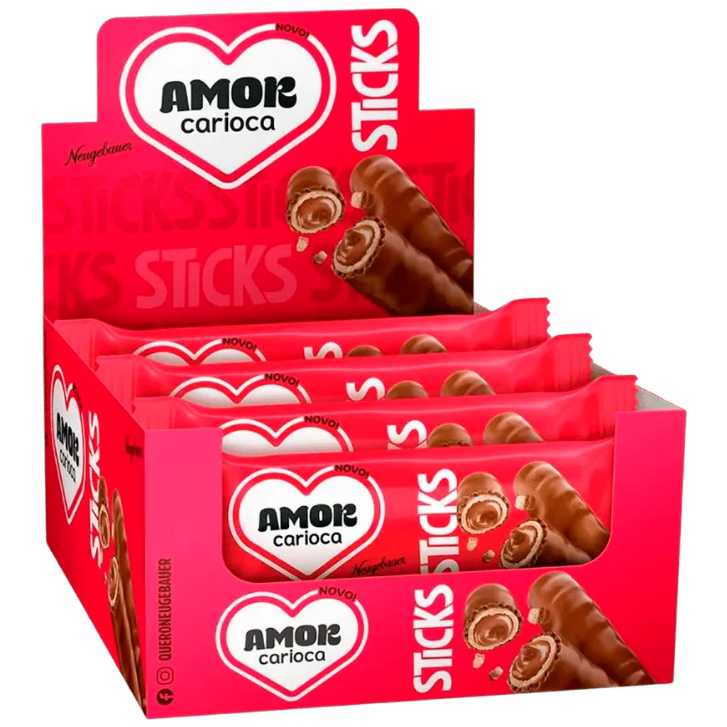 Chocolate Bibs Stick Amor Carioca c/16 - Neugebauer