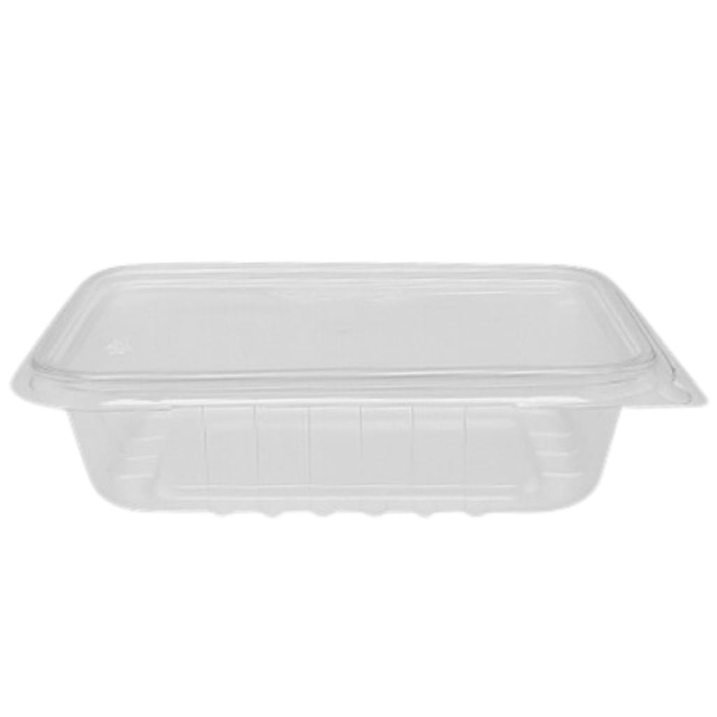 Pote Plástico Retangular Transparente Freezer/Microondas 350ml c/10 - Plastilânia