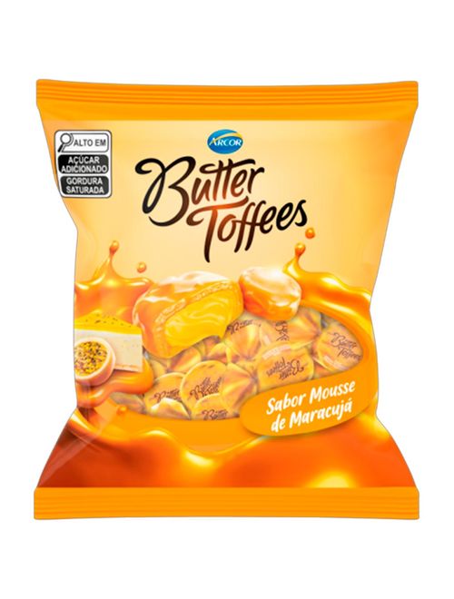 Bala Butter Toffees Recheio Maracujá 400g - Arcor
