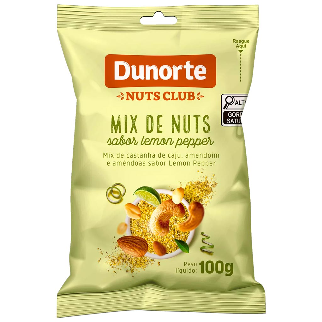 Mix de castanhas Dunorte Nuts Club Lemon Pepper 100g