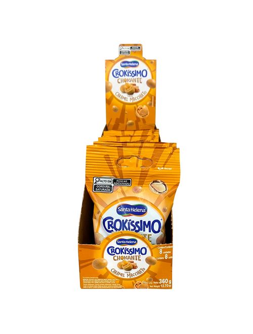 Amendoim Doce Crokissimo Chokante Caramel Macchiato 45g c/8 - Santa Helena