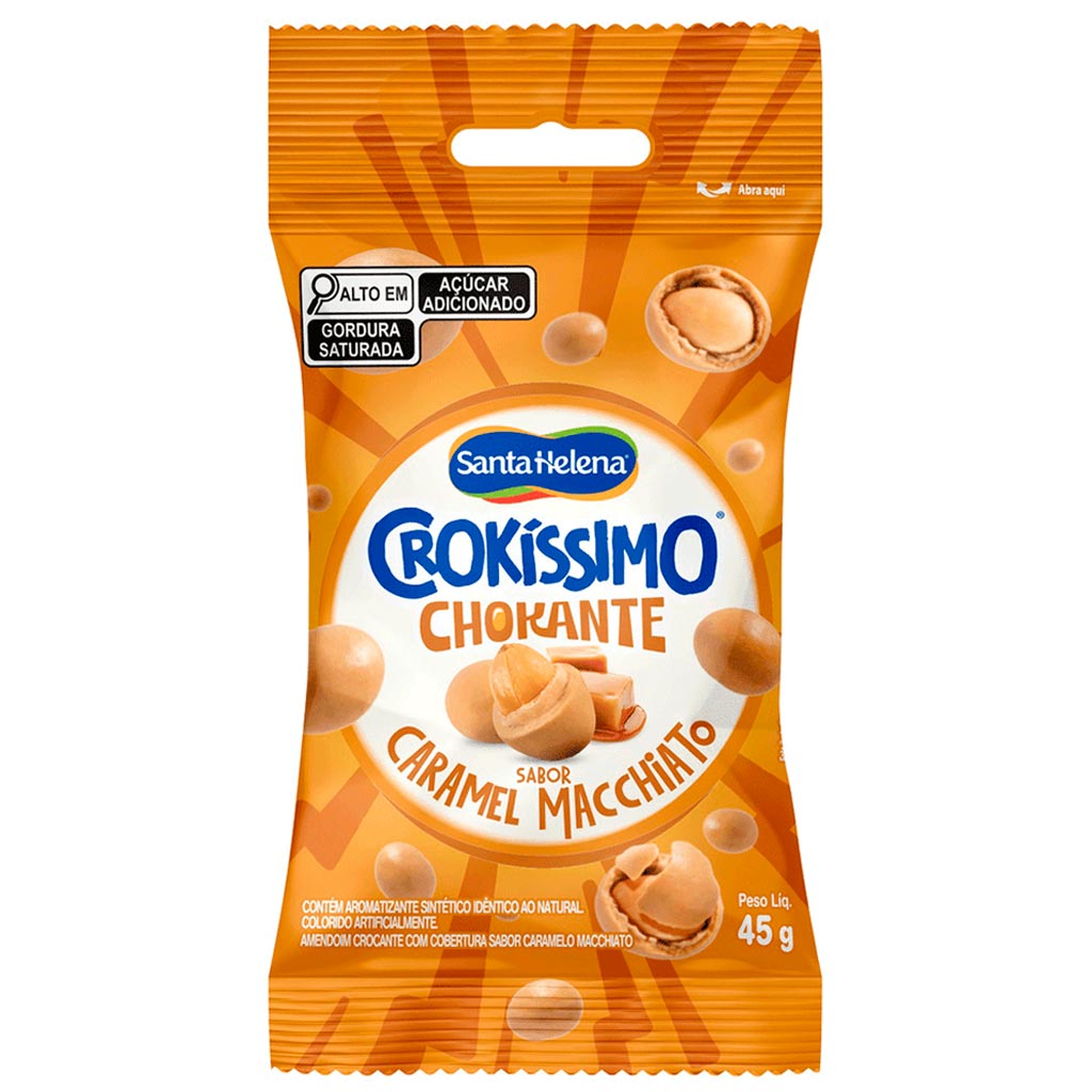Amendoim Doce Crokissimo Chokante Caramel Macchiato 45g c/8