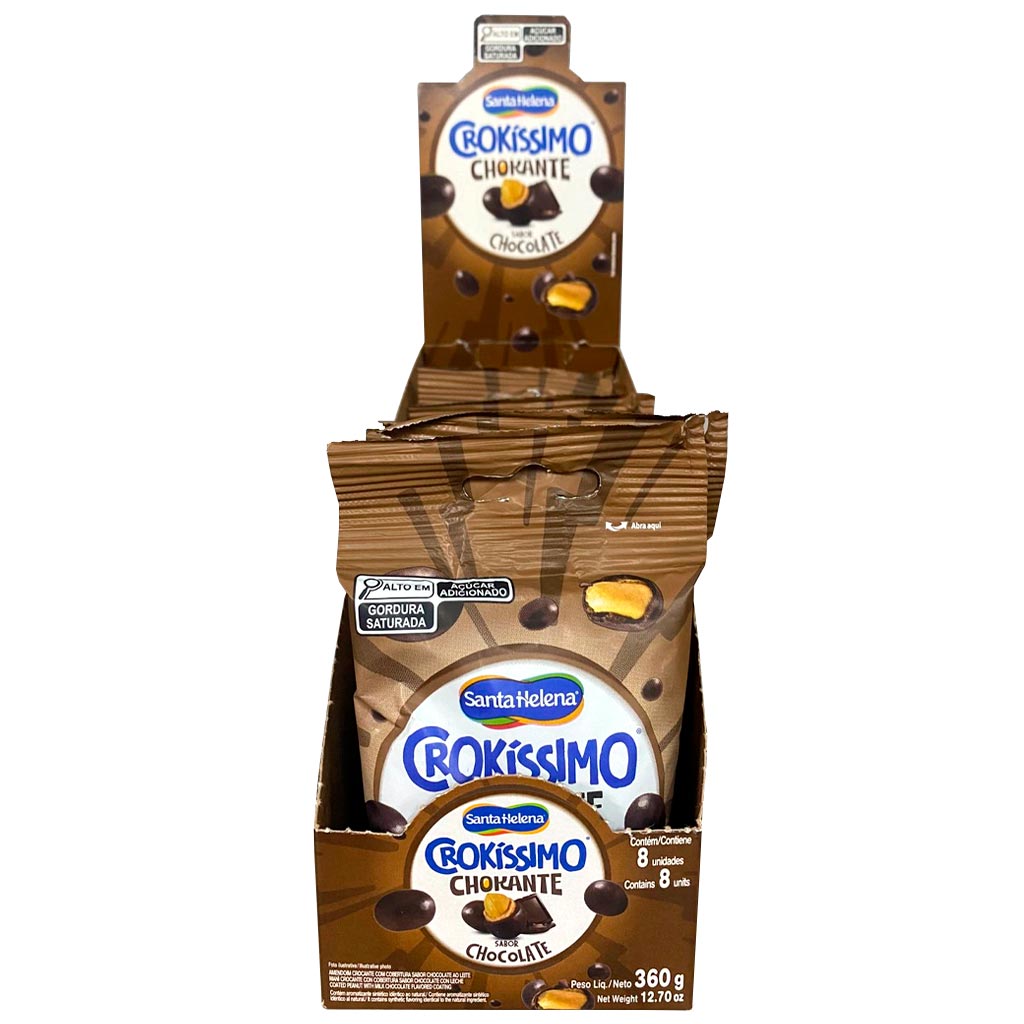 Amendoim Doce Crokissimo Chokante Chocolate 45g c/8 - Santa Helena