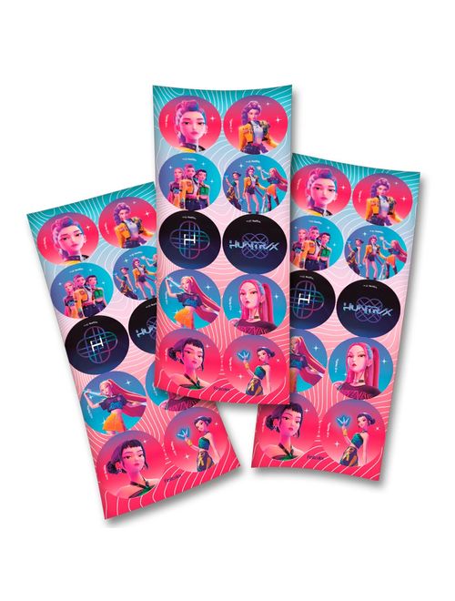 Guerreiras do K-Pop Adesivo Redondo c/30 - Festcolor