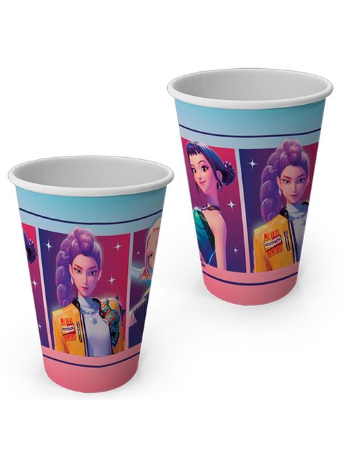 Guerreiras do K-Pop Copo Papel 200ml c/8 - Festcolor