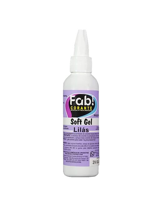 Corante Soft Gel Lilás 25g - Fab