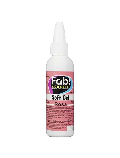 Corante Soft Gel Rosa 25g - Fab