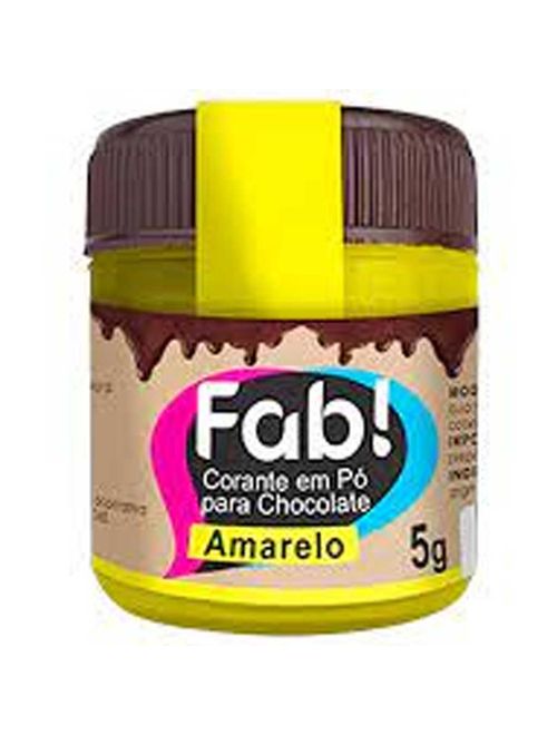 Corante em Pó Amarelo para Chocolate 5g - Fab